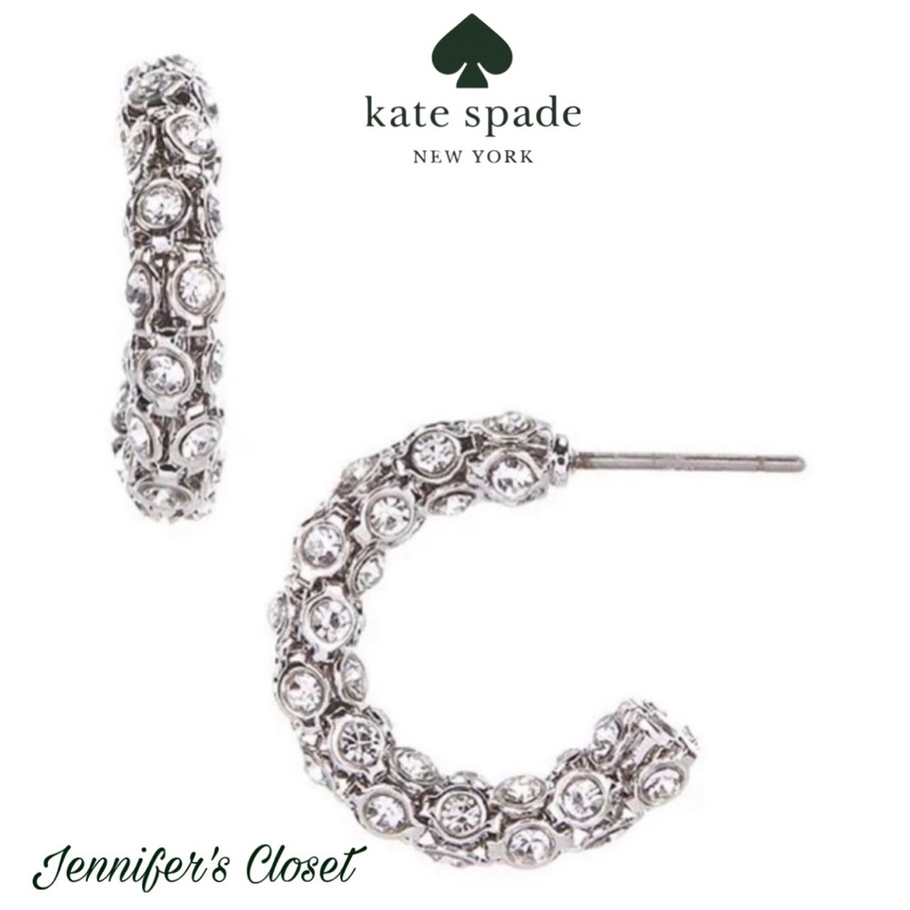 Kate Spade Pave Hoop Earrings / NWT